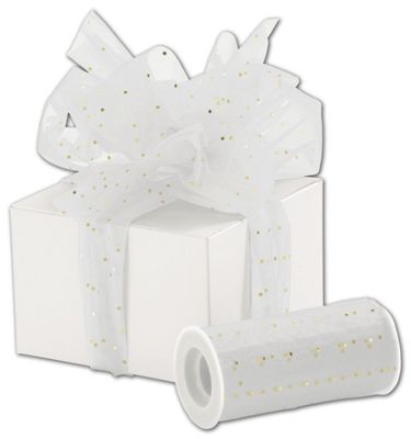 White Sequin Rolls, 5' x 25 Yds - Gifts Baskets Wholesale Supplies Shop