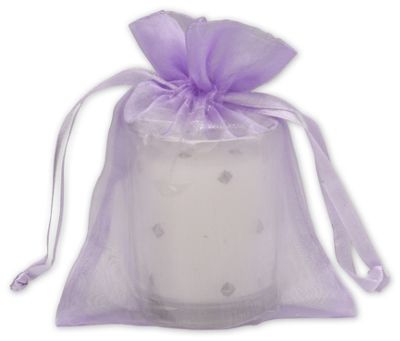 Lavender Organdy Bags,  4 x 5 1/2' - Gifts Baskets Wholesale Supplies Shop