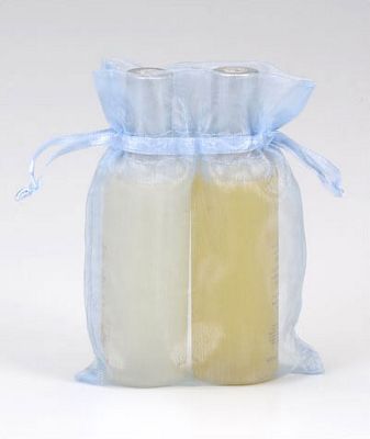 Light Blue Organdy Bags,  5 x 6 1/2' - Gifts Baskets Wholesale Supplies Shop