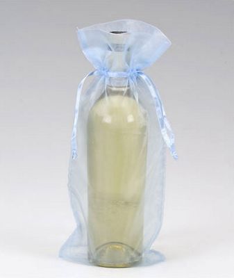 Light Blue Organdy Bags, 6 x 13' - Gifts Baskets Wholesale Supplies Shop