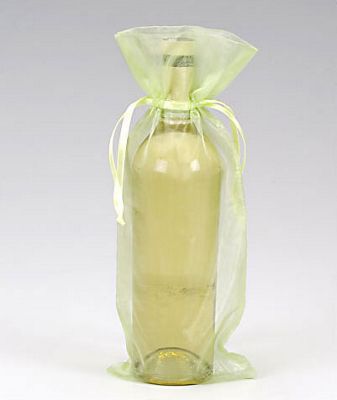 Apple Green Organdy Bags,  6 x 13' - Gifts Baskets Wholesale Supplies Shop