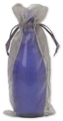 Silver Organdy Bags,  6 x 13' - Gifts Baskets Wholesale Supplies Shop