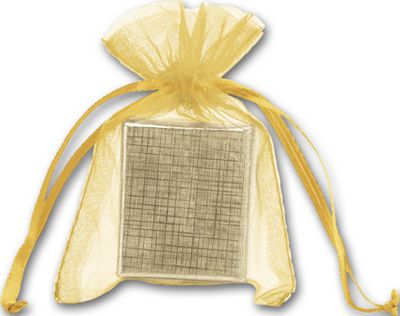 Gold Organdy Bags, 3 x 4' - Gifts Baskets Wholesale Supplies Shop