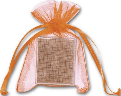 Orange Organdy Bags, 3 x 4' - Gifts Baskets Wholesale Supplies Shop