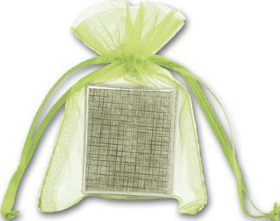 Lime Organdy Bags, 3 x 4' - Gifts Baskets Wholesale Supplies Shop