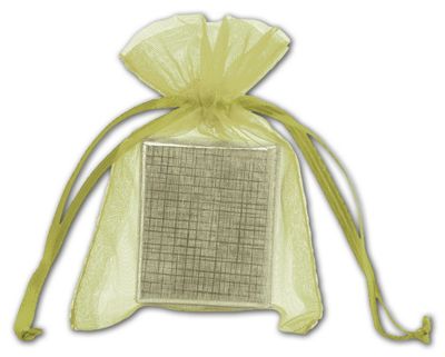Apple Green Organdy Bags, 3 x 4' - Gifts Baskets Wholesale Supplies Shop