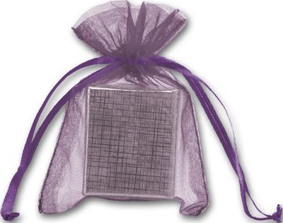 Plum Organdy Bags, 3 x 4' - Gifts Baskets Wholesale Supplies Shop