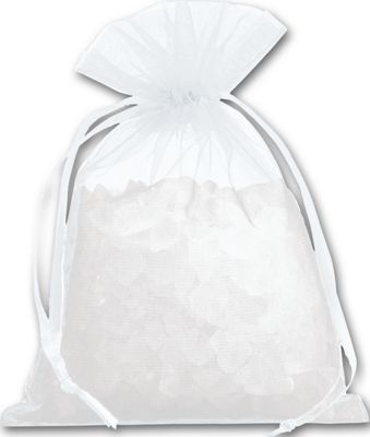 White Organdy Bags, 4 x 5 1/2' - Gifts Baskets Wholesale Supplies Shop