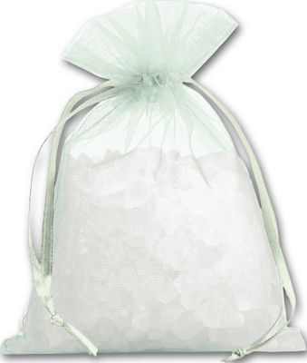 Seafoam Organdy Bags, 4 x 5 1/2' - Gifts Baskets Wholesale Supplies Shop