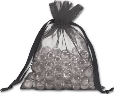 Black Organdy Bags, 5 x 6 1/2' - Gifts Baskets Wholesale Supplies Shop