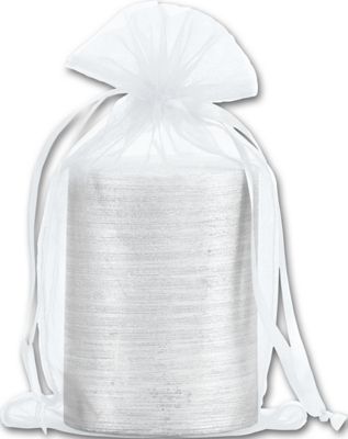 White Organdy Bags, 5 1/2 x 9' - Gifts Baskets Wholesale Supplies Shop