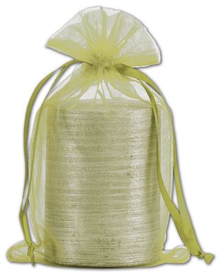Apple Green Organdy Bags, 5 1/2 x 9' - Gifts Baskets Wholesale Supplies Shop