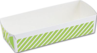 Green Stripes Loaf Baking Pans, 6 9/10 x 2 3/5 x 1 4/5' - Gifts Baskets Wholesale Supplies Shop