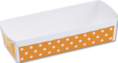 Orange Polka Dot Loaf Baking Pans, 6 9/10 x 2 3/5 x 1 4/5' - Gifts Baskets Wholesale Supplies Shop