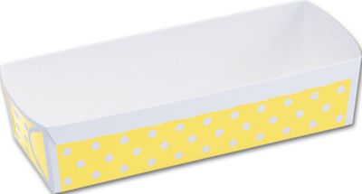 Yellow Polka Dot Loaf Baking Pans, 6 9/10 x 2 3/5 x 1 4/5' - Gifts Baskets Wholesale Supplies Shop