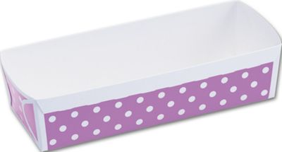 Purple Polka Dot Loaf Baking Pans, 6 9/10 x 2 3/5 x 1 4/5' - Gifts Baskets Wholesale Supplies Shop