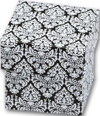 Damask Two-Piece Favor Boxes, 2 x 2 x 2' - Gifts Baskets Wholesale Supplies Shop