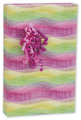 Groovy Lines Gift Wrap, 24' x 417' - Gifts Baskets Wholesale Supplies Shop