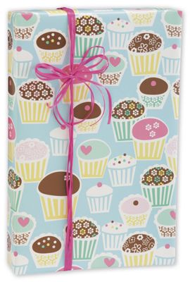 Cupcakes Gift Wrap, 24' x 417' - Gifts Baskets Wholesale Supplies Shop