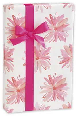 Pink All Over Gift Wrap, 24' x 417' - Gifts Baskets Wholesale Supplies Shop