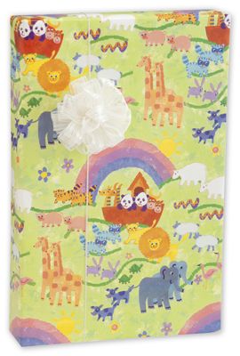 Noah's Ark Gift Wrap, 24' x 417' - Gifts Baskets Wholesale Supplies Shop