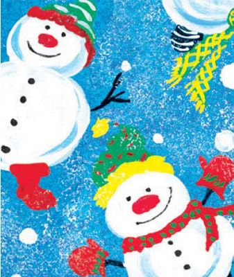 Frosty Friends Gift Wrap, 24' x 100' - Gifts Baskets Wholesale Supplies Shop