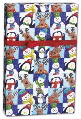 Winter Fun Gift Wrap, 24' x 100' - Gifts Baskets Wholesale Supplies Shop