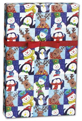 Winter Fun Gift Wrap, 24' x 417' - Gifts Baskets Wholesale Supplies Shop