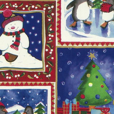 Winter Icons Gift Wrap, 24' x 417' - Gifts Baskets Wholesale Supplies Shop