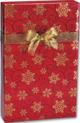 Snowflake Medallions Gift Wrap, 24' x 417' - Gifts Baskets Wholesale Supplies Shop