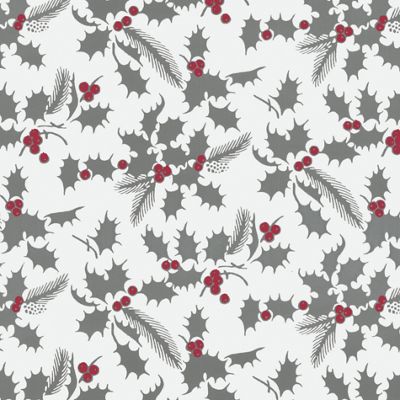 White Holly Metallized Gift Wrap, 24' x 100' - Gifts Baskets Wholesale Supplies Shop