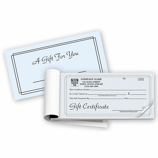 Contemporary Gift Certificates, Booked, Carbonless - Office and Business Supplies Online - Ipayo.com