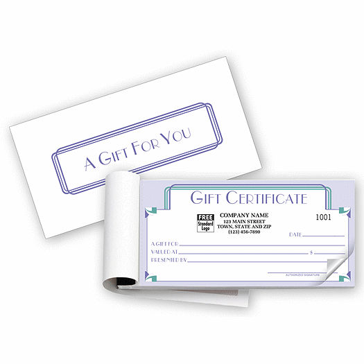 Deco Gift Certificates, Booked, Carbonless, Lavender - Office and Business Supplies Online - Ipayo.com