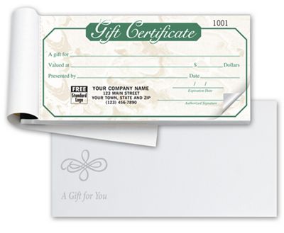 Gift Certificates - Ivory Marble Booked Carbonless