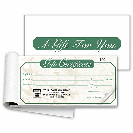 Gift Certificates - Ivory Marble Booked Carbonless - Office and Business Supplies Online - Ipayo.com