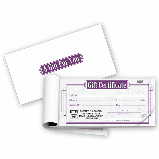 Gift Certificates, Booked, Carbonless, Purple Marble - Office and Business Supplies Online - Ipayo.com