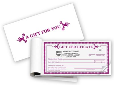 Classic Gift Certificates, Booked, Carbonless, Gray - Office and Business Supplies Online - Ipayo.com