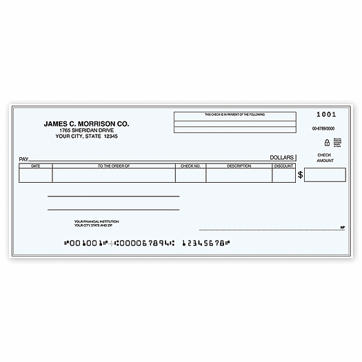 Cash Disbursement One Write Check