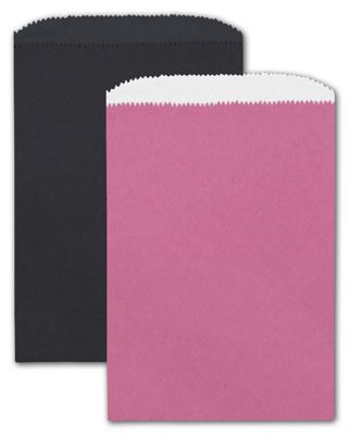 Colored Paper Merchandise Bags, 6 1/4 x 9 1/4