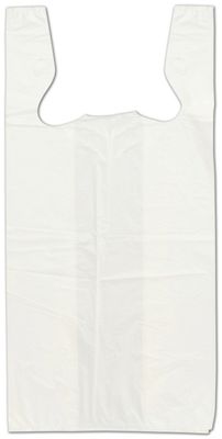 White Unprinted T-Shirt Bags, 11 1/2 x 7 x 23