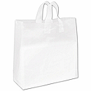 16 x 6 x 16 Clear Frosted High Density Flex Loop Shoppers, 16 x 6 x 16