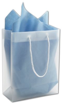 Clear Frosted High Density Euro Shoppers, 8 x 4 x 10