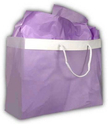 Clear Frosted Euro Shopping Bag