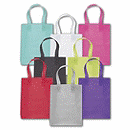 Colored Frosted High Density Shoppers, 8 x 4 x 10