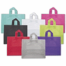 Colored Frosted High Density Shoppers, 16 x 6 x 12