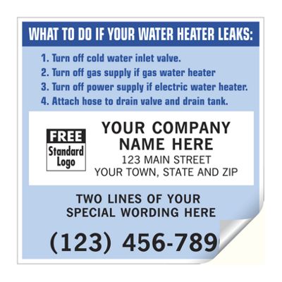 Water Heater Label - Blue - Office and Business Supplies Online - Ipayo.com