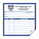5 x 5 Large Service Record Labels, White with Blue Border