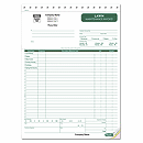 8 1/2 x 11 Landscaping Invoice, Large Format