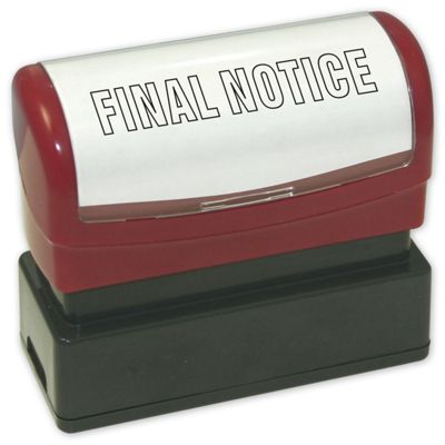 Final Notice Stamp - Pre-Inked - Office and Business Supplies Online - Ipayo.com