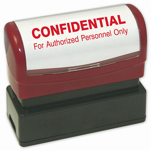 Confidential For Authorized Personnel Only - Pre-Inked - Office and Business Supplies Online - Ipayo.com